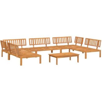 vidaXL Set De Sof&aacute;s De Palets De Jard&iacute;n 6 Pzas Madera Maciza De Acacia Vidaxl