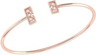 LuvMyJewelry Home Traffic Light Diamond Cuff Bracelet - 0.08ct. in 14Kt Rose Gold Vermeil at Nordstrom Rack