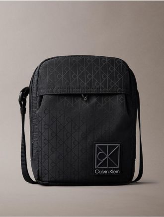 Calvin Klein Mens Utility Emblem Reporter Bag - Black