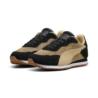 Puma Sneaker PUMA ST MILER ROSE TOPCAT, Damen, Gr. 37,5, puma schwarz, toasted almond, gum, Leder, mehrfarbig, Schuhe Sneaker, aus Leder, mit Schn&uuml;rung, mi