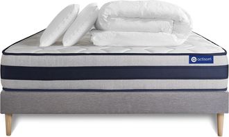 Actisom Pack Colch&oacute;n Gris L&aacute;tex Y Espuma Viscoel&aacute;stica 140 X 190