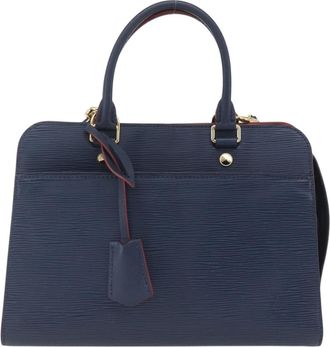 Louis Vuitton Vaneau Handbag Epi Leather Blue Leather Handbag (Pre-Owned)