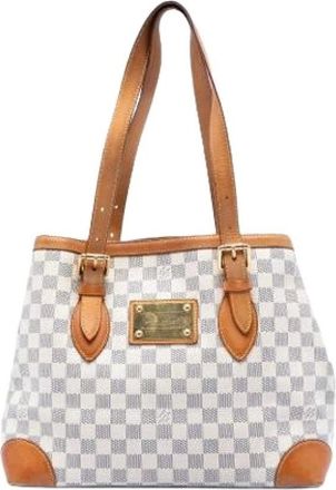 Louis Vuitton Pre-owned Tote Bags, female, White, Size: ONE SIZE Pre-owned Hampstead MM Tote Bag