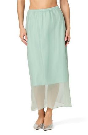 ASTR the Label Keyara Sheer Overlay Midi Skirt in Mint at Nordstrom Rack, Size X-Small