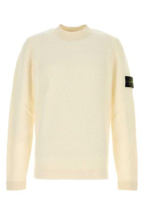 Stone Island Ivory wool blend sweater