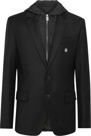 Billionaire Boys Club Jassen, Heren, Zwart, L, Wol, Travel Hood Blazer