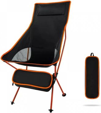 OEM Silla Plegable Ultraligera De 1,2 Kg, Con Respaldo Alto Y Bolsa De Transporte, Ideal Para Camping, Pesca Y Playa