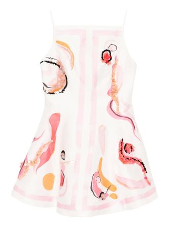 Acler Pennick dress - women - Linen/Flax/Lyocell/Nylon - 14 - White