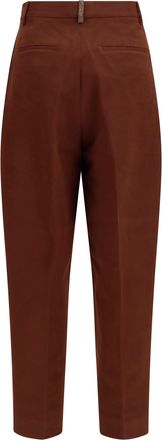 Fabiana Filippi Womens Wool-Blend Elasticated-Waist Pants Ebano Cotton; Elastane Trousers