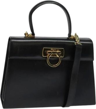 Ferragamo Pre-owned Handbags, female, Black, Size: ONE SIZE Pre-owned Leather handbags