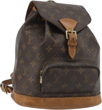 Louis Vuitton Vintage Montsouris Monogram Canvas Brown Canvas Backpack Bag (Pre-Owned)