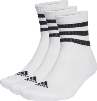adidas 3-Stripes Cushioned Socks (3 Pairs) White Black HT3456