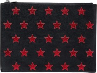 Saint Laurent Pre-owned Leren Clutch - Dames - Vintage Clutch - Zwart - ONE Size - Leer - Vintage