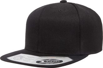 Flexfit Mens 110 Classic Snapback Baseball Cap, Black, One Size