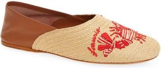 Farm Rio Raffia Flat in Lobster at Nordstrom, Size 9.5