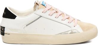 Crime London Sneakers met leren vlakken - Wit