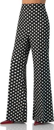 Ivonne Polka Dot Flared Pants in Black at Nordstrom, Size 12