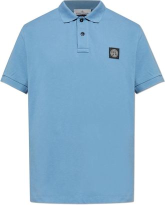 Stone Island Tops, Heren, Blauw, XL, Polo met logo