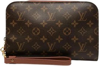 Louis Vuitton Pre-owned Clutches, female, Brown, Size: ONE SIZE Pre-owned Fabric Clutch