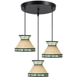 Fabrilamp Plafon Constantinopla 3xe27 Beis/verde Regx35x35cm