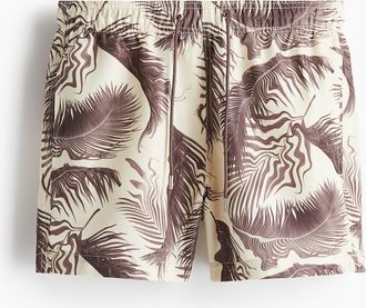H&M Gemusterte Badeshorts - Beige