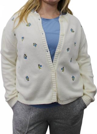 Wishlist Darcy Embroidered Cardigan In White
