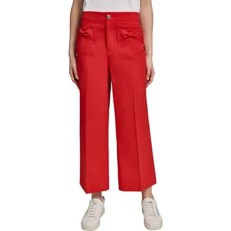 Karl Lagerfeld Bow Pocket Crop Pants in Apple Red at Nordstrom, Size 12