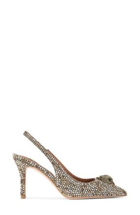 Kurt Geiger Belgravia Slingback Pointed Toe Pump in Open Beige at Nordstrom, Size 8.5Us