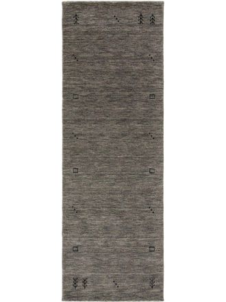 benuta Alfombras de pasillo de lana gris 80x250