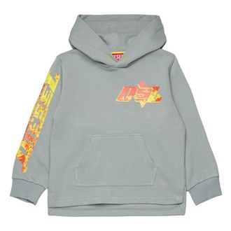 Diesel Logo Print Hoodie - male - Diesel - Kids Sweatshirts - Gray - 14 Y - Kids