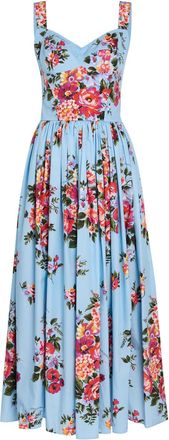 Dolce & Gabbana Floral-print Cotton-poplin Maxi Dress - Multicoloured 1 - 38 (UK6 / XS)