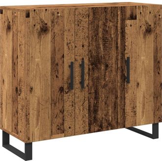 vidaXL Vitrina Madera vieja 90 x 34 x 80 cm Madera contrachapada Vidaxl