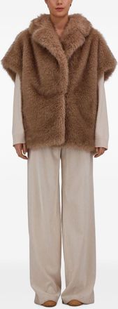 Herno Faux-Fur Vest - Beige