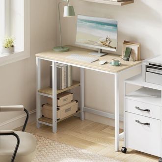 Vasagle Industrial Computer Desk Office Table Study Bedroom in Natural