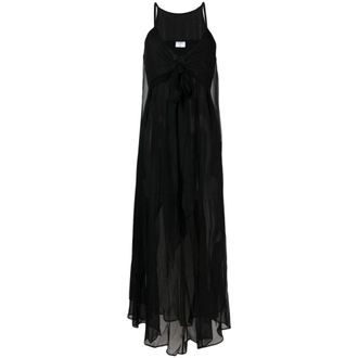 Filippa K Kleedjes, Dames, Zwart, S, Transparent Tie Detail Dress
