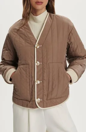 Varley Drew Reversible Jacket in Sand Shell /Ash at Nordstrom, Size Xx-Small