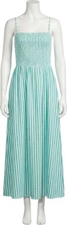 Z Supply Bayside Stripe Linen Maxi Dress In La Palma