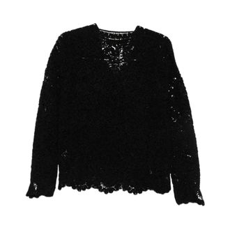 Semicouture Truien Zwart - Dames - V-hals truien - Zwart - M - Truien & Vesten
