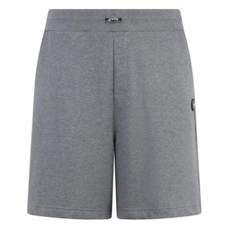 Philipp Plein Korte Broeken, Heren, Grijs, S, Katoen, Fleece Shorts Basic
