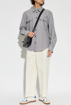 Marni Checked Pattern Shirt, Mens, Grey