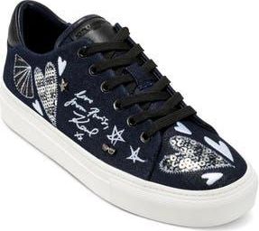 Karl Lagerfeld Cate Ikonic Sneaker in Dark Navy/Black at Nordstrom Rack, Size 9.5