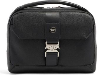 Piquadro Tassen, Heren, Zwart, ONE Size, Mens Leather Crossbody Bag with Padded Phone Pocket