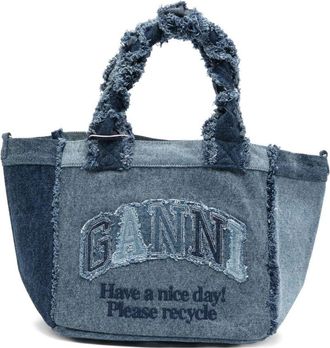 Ganni Denim Kleine Tragetasche