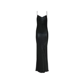 Saint Laurent Satin Long Kleid