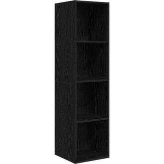 vidaXL Vidaxl - Wall-Mounted tv Cabinet Black oak 37 x 37 x 142.5 cm