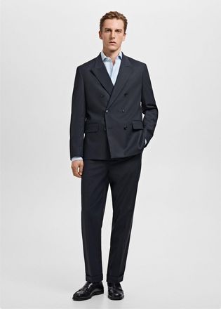 Mango Camicia completo slim-fit stampa righe celeste - Uomo - XXL - MANGO MAN