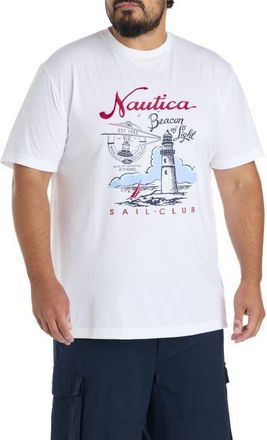 Nautica Big & Tall Beacon Of Light Graphic Tee in White at Nordstrom, Size 2X Big