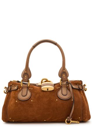 Chlo&eacute; Paddington Suede Shoulder bag - Terracotta - One Size