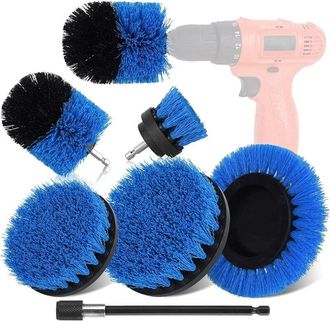 OEM Cepillos Para Taladro, Kit De Cepillos De Limpieza, Cepillo Multiusos Para Taladro De Coche, Azulejos, Alfombras, Ba&ntilde;eras, Cocinas, Inodoros (azul, 6 