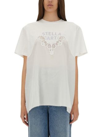 Stella McCartney T-Shirt With Lace Insert